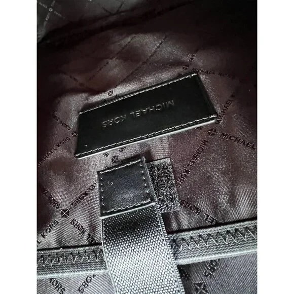 Michael Kors backpack cooper logo denim backpack utility rucksack black - Picture 11 of 12